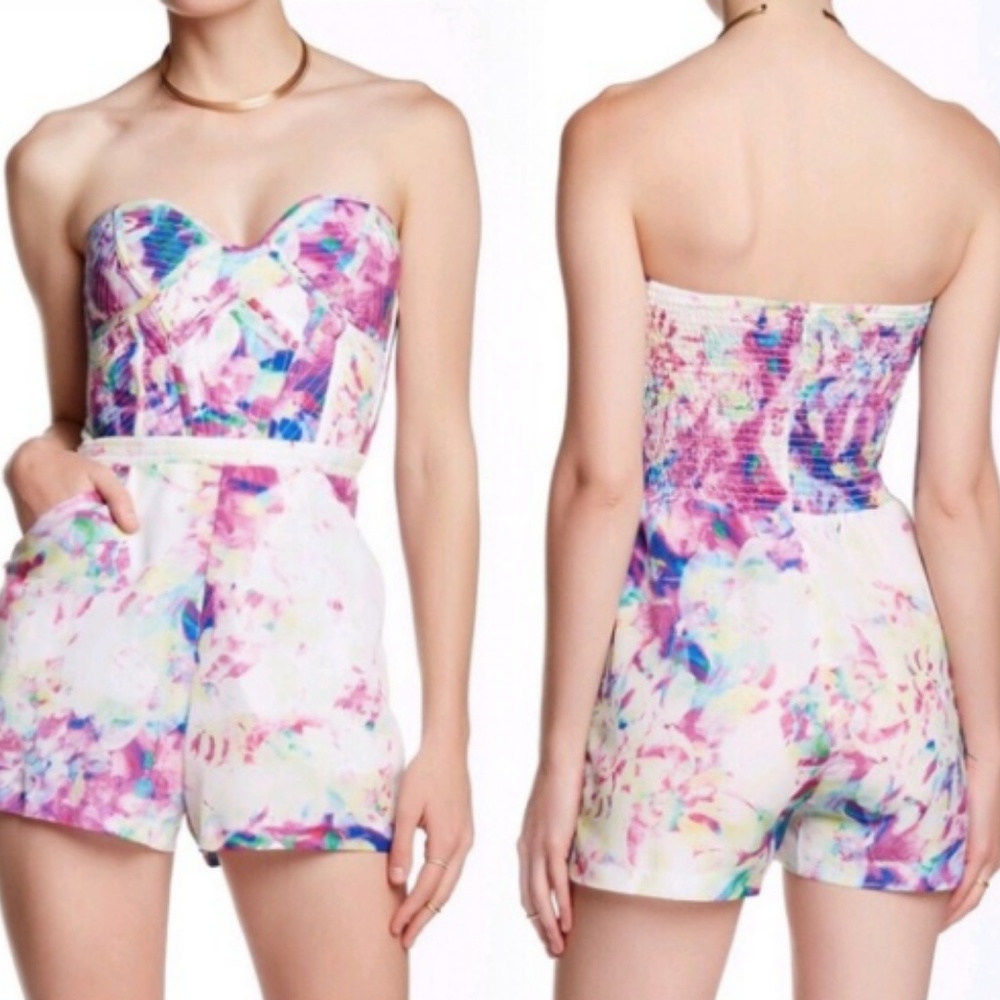 NWT Parker Sutton Floral Sketch Romper- Large